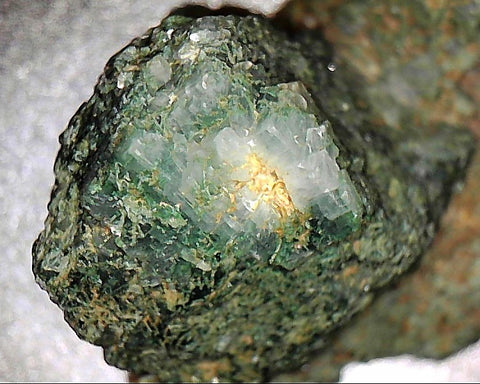Celadonite after Apophyllite Stock #9595sl