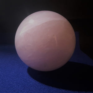 Natural Pink Rose Quartz Sphere. 9.6cm diameter. Stock #2001sl