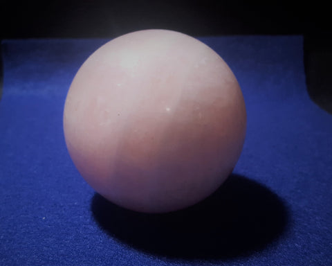 Natural Pink Rose Quartz Sphere. 7.1cm diameter. Stock #2004sl