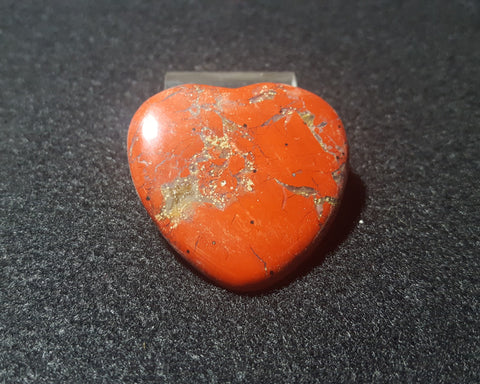 Obsidian, Mahogany Heart, Polished 1 3/4". Stock #234sl