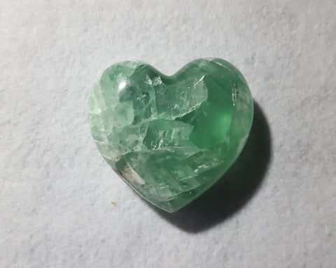 Fluorite Heart, Mexico, 3 1/8" Stock # 202sl