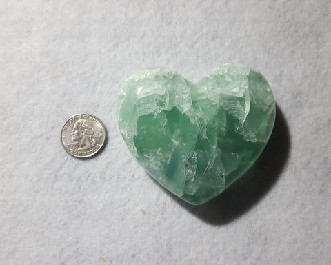 Fluorite Heart, Mexico, 3 1/8" Stock # 206sl