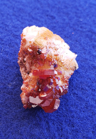 Vanadinite on Barite matrix. 022821sl