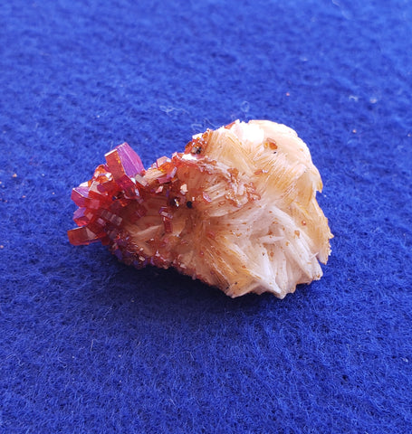 Vanadinite on Barite matrix. 022821sl