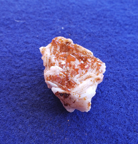 Vanadinite on Barite matrix. 022823sl