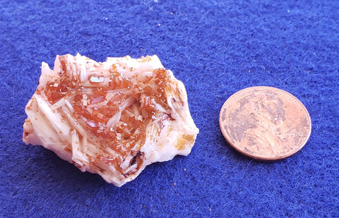 Vanadinite on Barite matrix. 022823sl