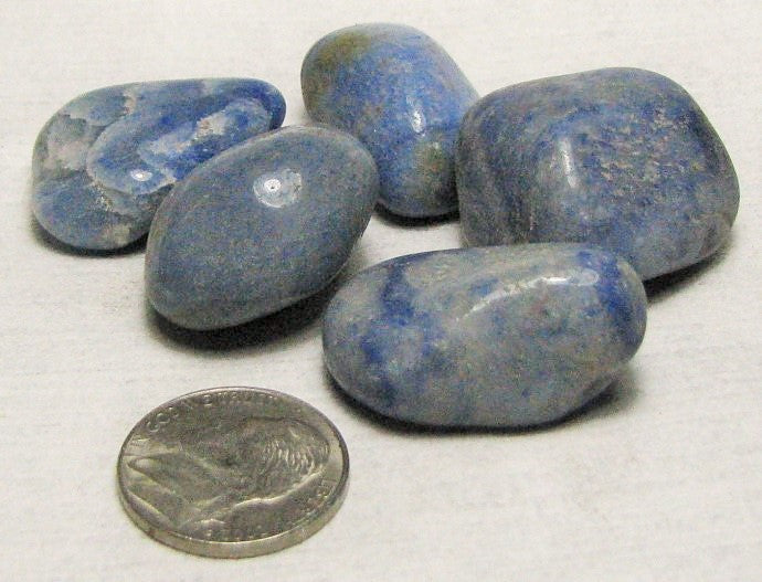 Quartz, 5 Tumbled Blue.
