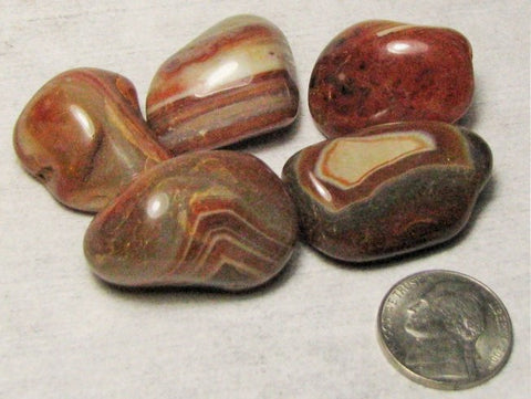 Agate, 5 Tumbled Brazilian.