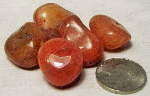 Carnelian, 5 Tumbled.