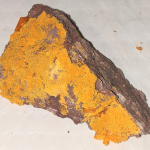 Wulfenite and Mimetite from Rowley Mine, Arizona. 7.7 cm #1023