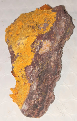Wulfenite and Mimetite from Rowley Mine, Arizona. 7.7 cm #1023