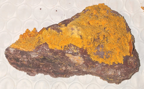 Wulfenite and Mimetite from Rowley Mine, Arizona. 7.7 cm #1023