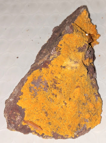Wulfenite and Mimetite from Rowley Mine, Arizona. 7.7 cm #1023