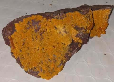 Wulfenite and Mimetite from Rowley Mine, Arizona. 7.7 cm #1023