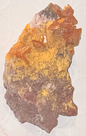 Wulfenite and Mimetite from Rowley Mine, Arizona. 3.5 cm #1024