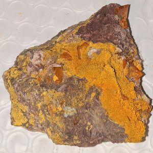 Wulfenite and Mimetite from Rowley Mine, Arizona. 5.4 cm #1026
