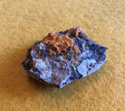 Wulfenite and Mimetite from Rowley Mine, Arizona. 5.0 cm # 1029sl