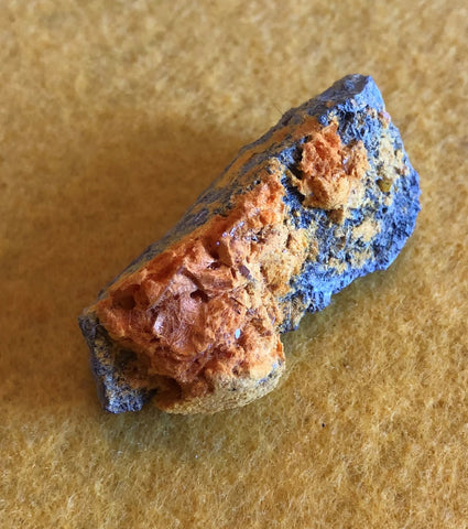 Wulfenite and Mimetite from Rowley Mine, Arizona. 4.5 cm # 1033sl