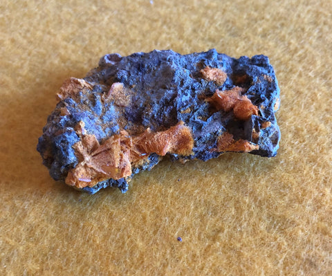 Wulfenite and Mimetite from Rowley Mine, Arizona. 4.8 cm # 1034sl