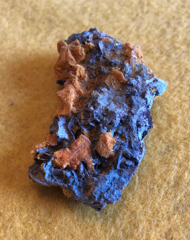Wulfenite and Mimetite from Rowley Mine, Arizona. 4.8 cm # 1034sl