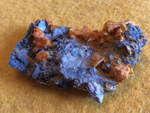 Wulfenite and Mimetite from Rowley Mine, Arizona. 4.8 cm # 1034sl