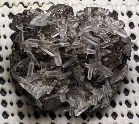 Quartz, Sphalerite from Huaron, Peru. 4.2 cm #489