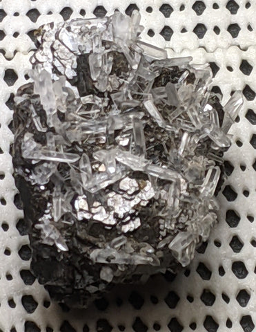 Quartz, Sphalerite from Huaron, Peru. 4.2 cm #489