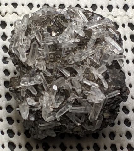 Quartz, Sphalerite from Huaron, Peru. 4.2 cm #489