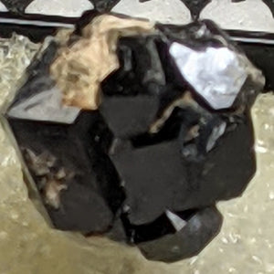 Melanite Garnet from San Benito County, California.  3 cm #410