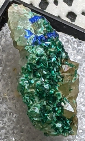Brochantite from Mex-Tex Mine, Bingham, New Mexico.  3 cm #409