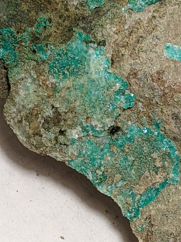 Dioptase, Christmas Mine, Gila County, Arizona. 11.6 cm #624