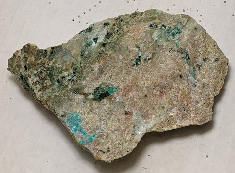 Dioptase, Christmas Mine, Gila County, Arizona. 11.1 cm #626