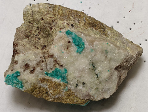 Dioptase, Christmas Mine, Gila County, Arizona. 5.4 cm #634