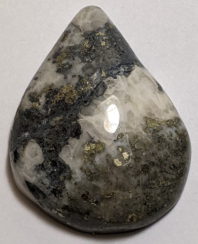 Silver and Pyrite Cabochon from Silverton, Colorado 3.4 cm, #20