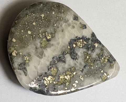 Silver and Pyrite Cabochon from Silverton, Colorado 3.4 cm, #20