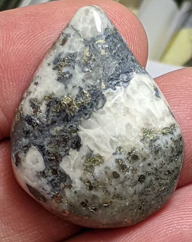 Silver and Pyrite Cabochon from Silverton, Colorado 3.4 cm, #20