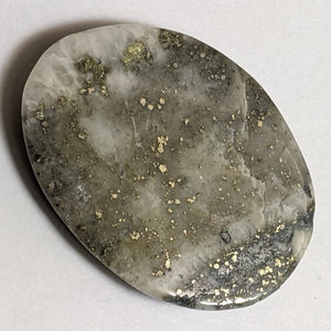 Silver and Pyrite Cabochon from Silverton, Colorado 3.4 cm, #21