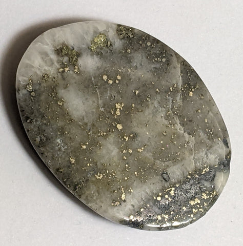 Silver and Pyrite Cabochon from Silverton, Colorado 3.4 cm, #21