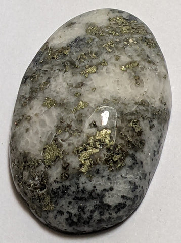 Silver and Pyrite Cabochon from Silverton, Colorado 3.8 cm, #23