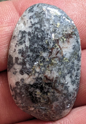 Silver and Pyrite Cabochon from Silverton, Colorado 3.3 cm, #25