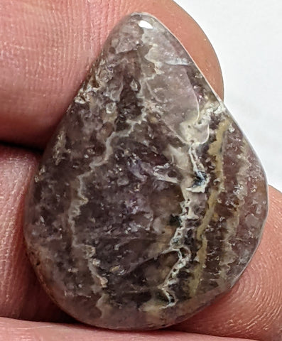 Chevron Amethyst Cabochon 2.2 cm, #30