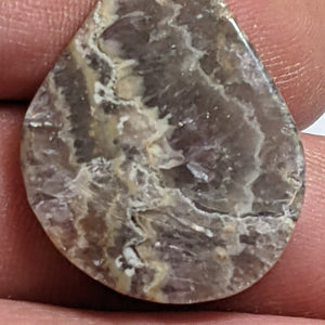 Chevron Amethyst Cabochon 2.2 cm, #30