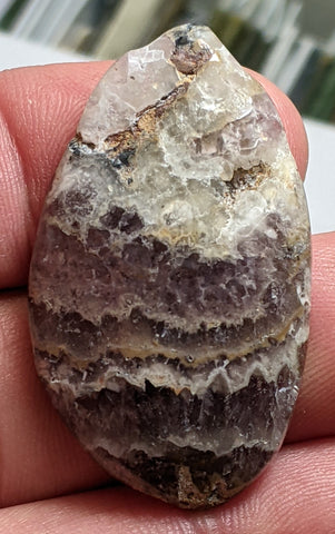 Chevron Amethyst Cabochon 4.2 cm, #31