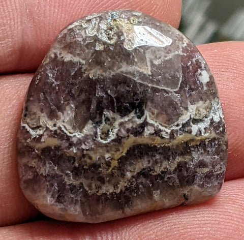 Chevron Amethyst Cabochon 2.5 cm, #34