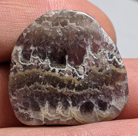 Chevron Amethyst Cabochon 2.5 cm, #34