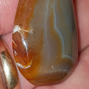 Banded Carnelian Cabochon from Peru. 4.1 cm #19