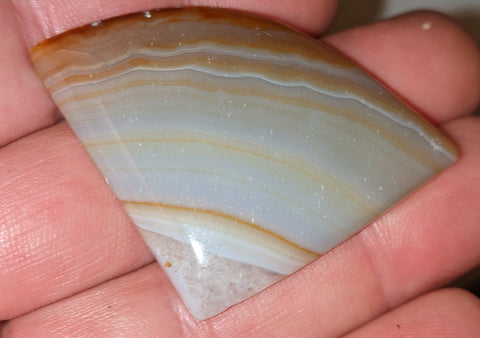 Banded Carnelian Cabochon from Peru. 5.1cm #20
