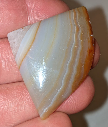 Banded Carnelian Cabochon from Peru. 5.1cm #20